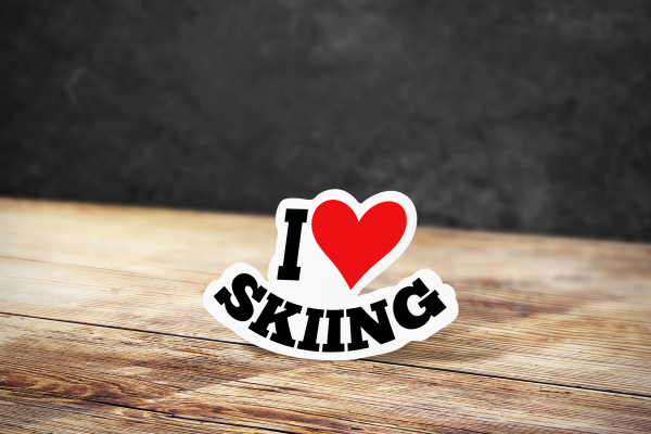 I love skiing magnet