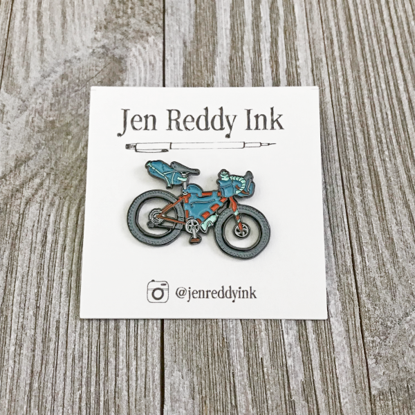 Bikepacking Enamel Pin - Image 3
